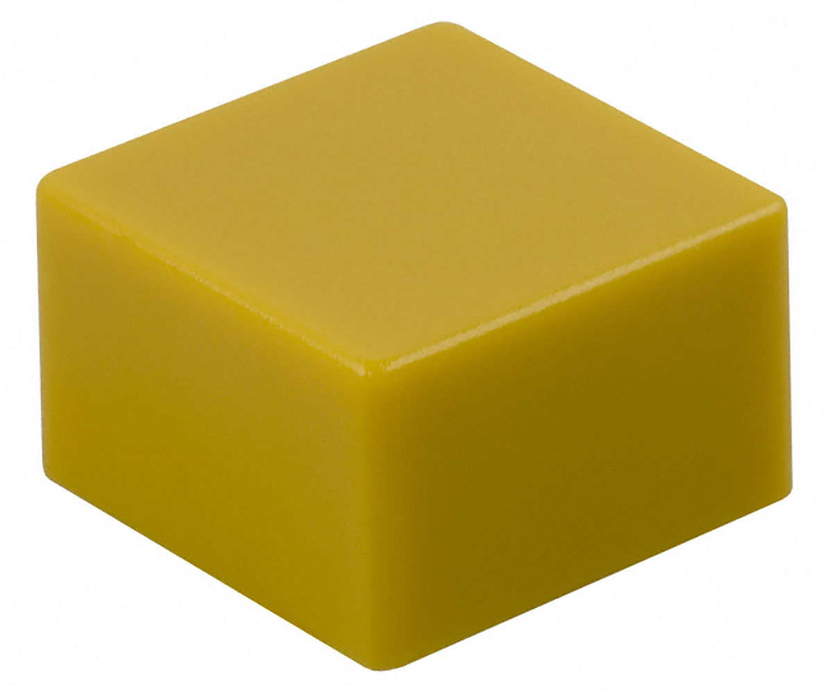 Omron Yellow Tactile Switch Cap for Series B3F-4000, Series B3F-5000, Series B3W-4000, B32-1230