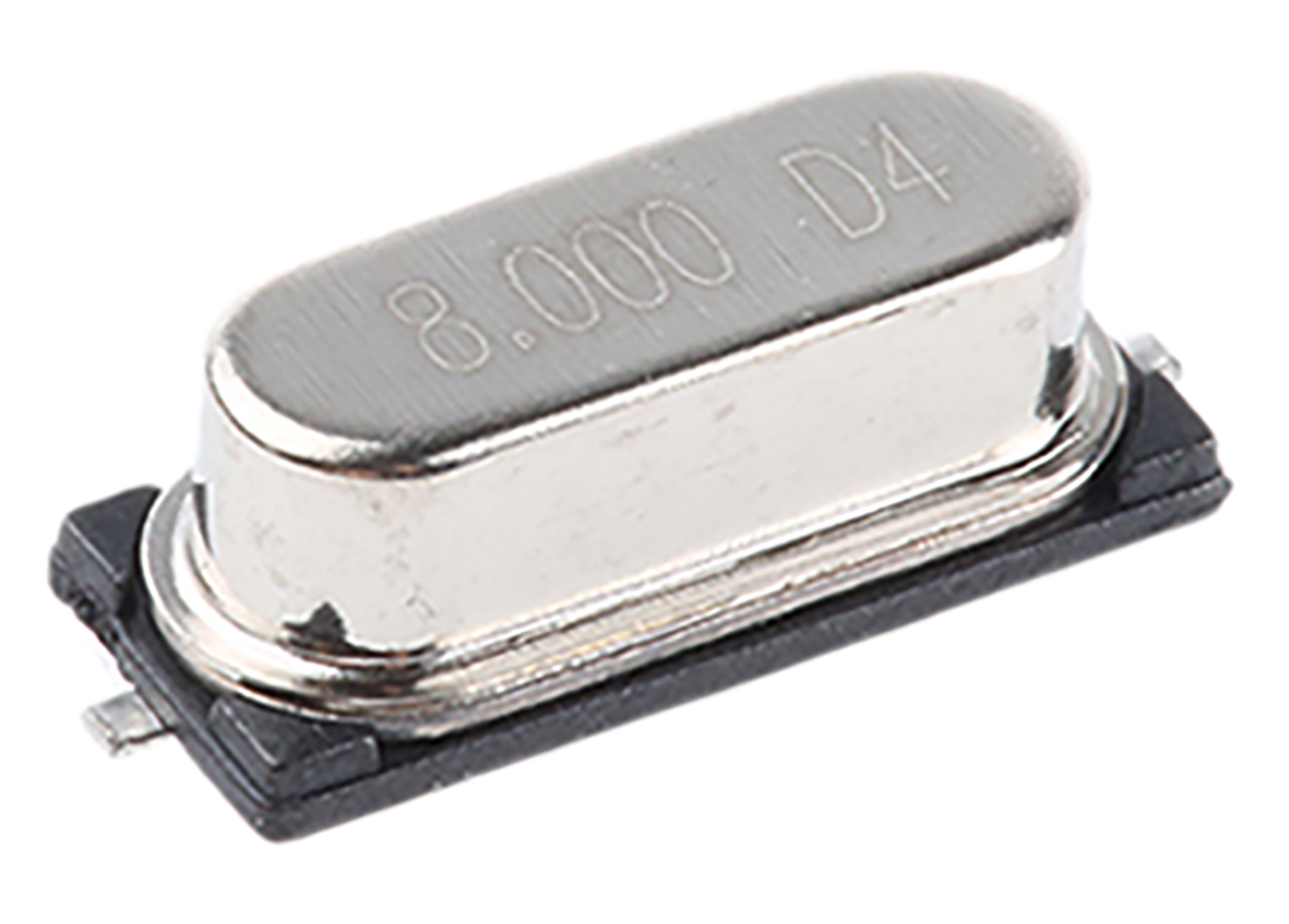 Euroquartz 8MHz Crystal ±30ppm SMD 2-Pin 12.4 x 4.5 x 4.2mm