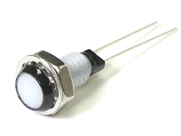 Marl Red Panel Mount Indicator, 8 → 48V ac/dc, 5.9mm Mounting Hole Size, Lead Pin Termination