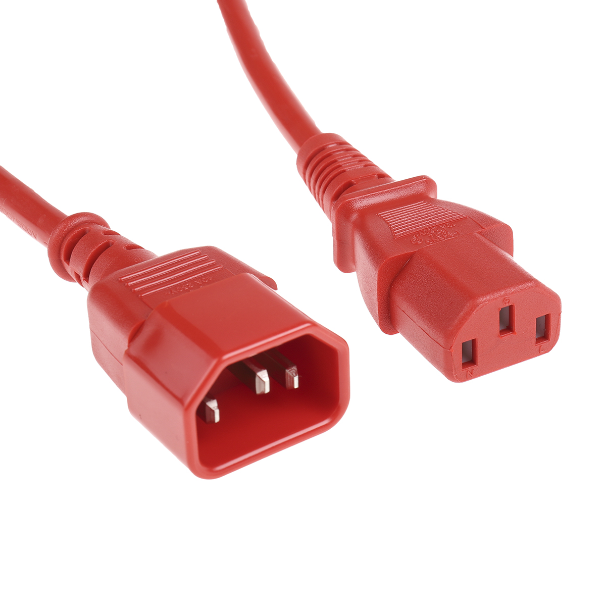 RS PRO Straight IEC C13 Socket to Straight IEC C14 Plug Power Cord, 5m