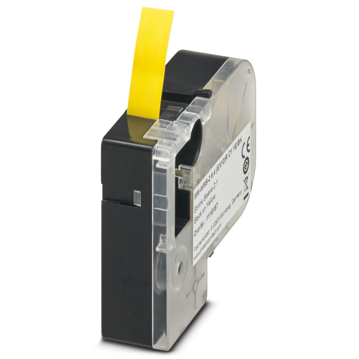 Phoenix Contact MM-WMS Heat Shrink Cable Marker, Yellow, 3.2 → 6.4mm Cable, for , for THERMOMARK, 1116187