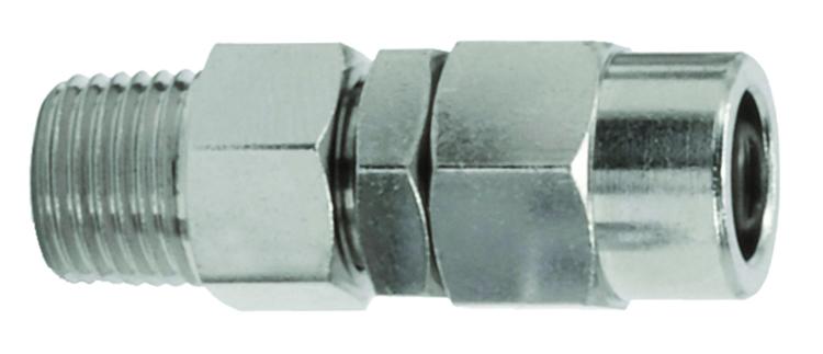 CEJN Brass Male Pneumatic Quick Connect Coupling, R 3/8 Threaded