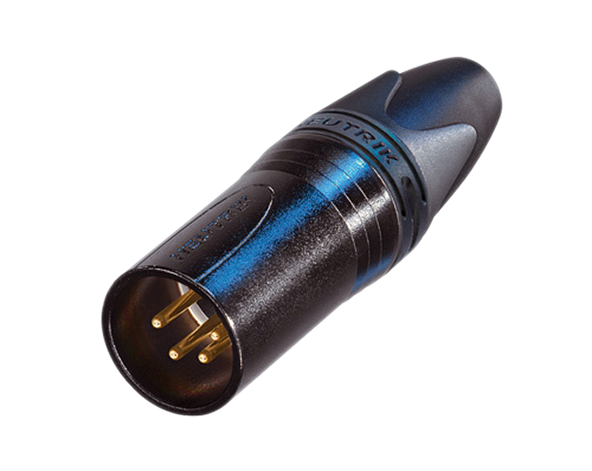 Neutrik Cable Mount XLR Connector, Male, 50 V ac, 4 Way, Gold Plating