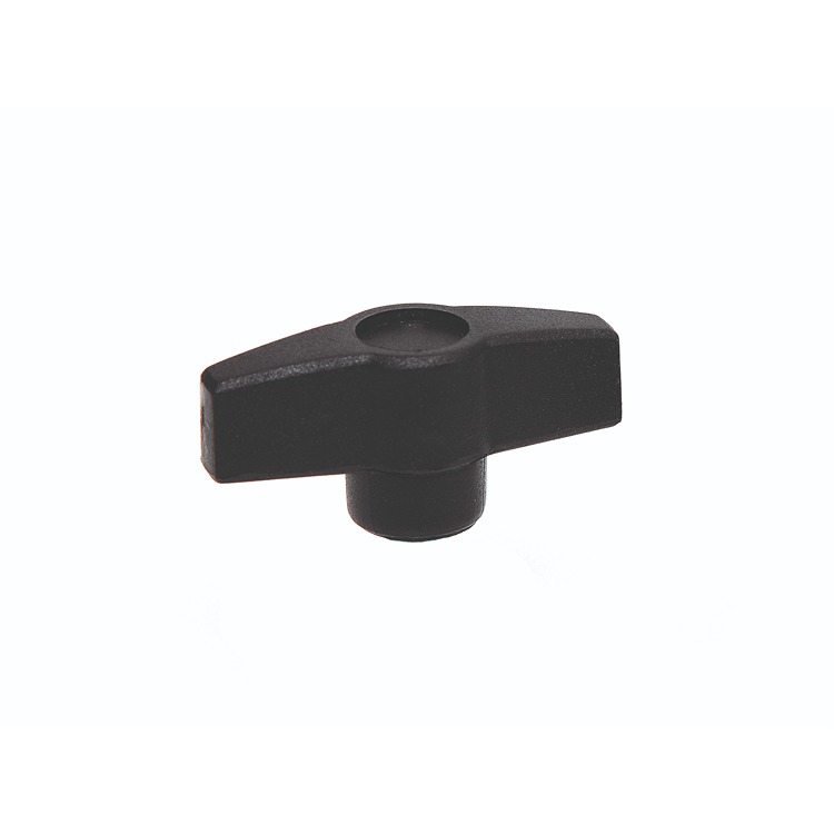 RS PRO Black Thermoplastic Wing Clamping Knob, M6, Threaded Mount