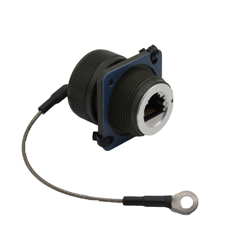 Bulgin 600 Series - Ethernet Buccaneer Connectors Series Female Ethernet Connector, Flange Mount, Cat5e Straight