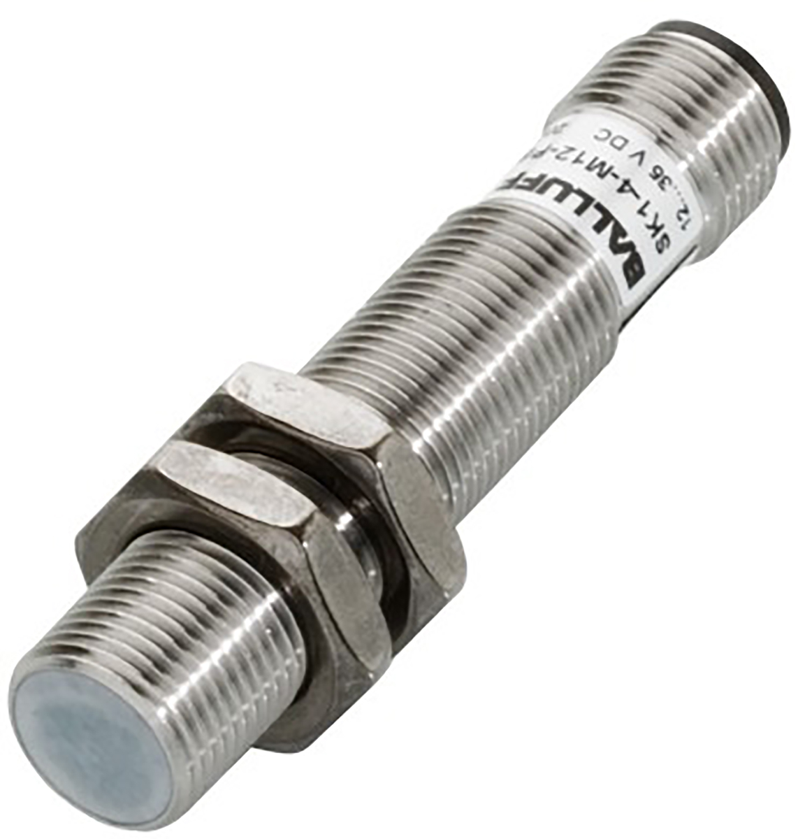 BALLUFF Capacitive Threaded Barrel Proximity Sensor, M12, 4 mm Detection, PNP NO, 12 → 35 V dc