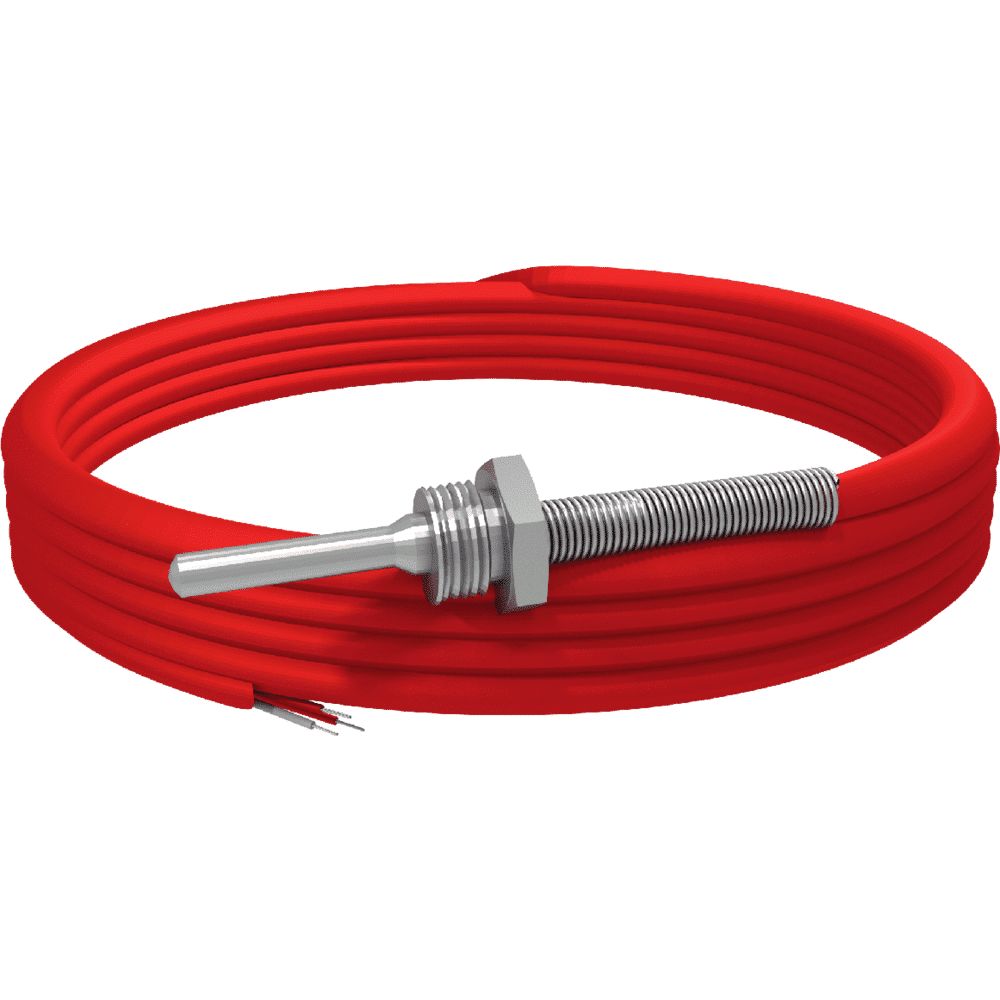 Emko PT100 Temperature Sensor, 6mm Dia, 50mm Long, +200°C Max