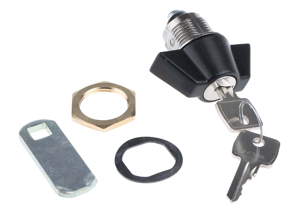 Euro-Locks a Lowe & Fletcher group Company Camlock, 16mm Panel-to-Tongue, 23 x 20.2mm Cutout, Key Unlock