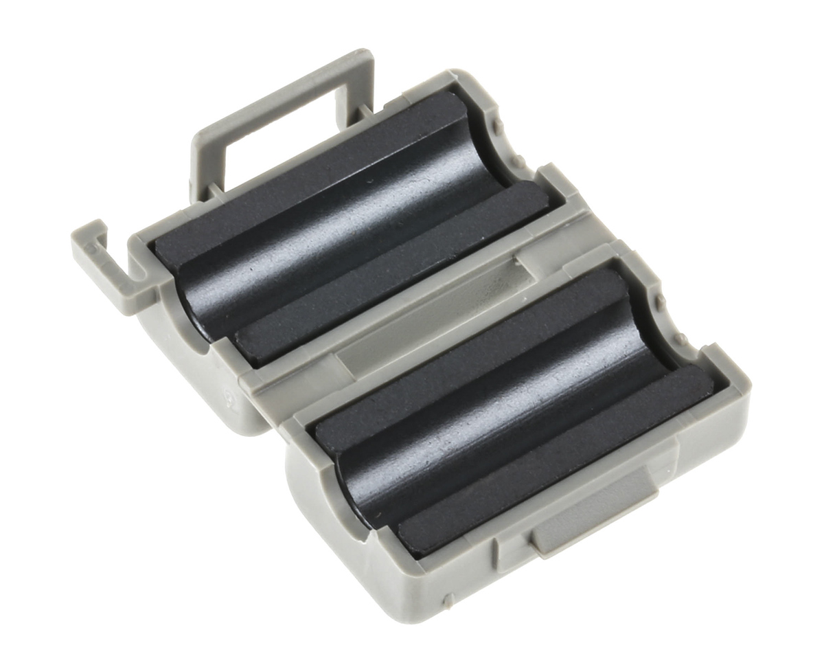Essentra Openable Ferrite Sleeve, 13.2 x 14.3mm, For EMI Suppression, Apertures: 1, Diameter 5mm