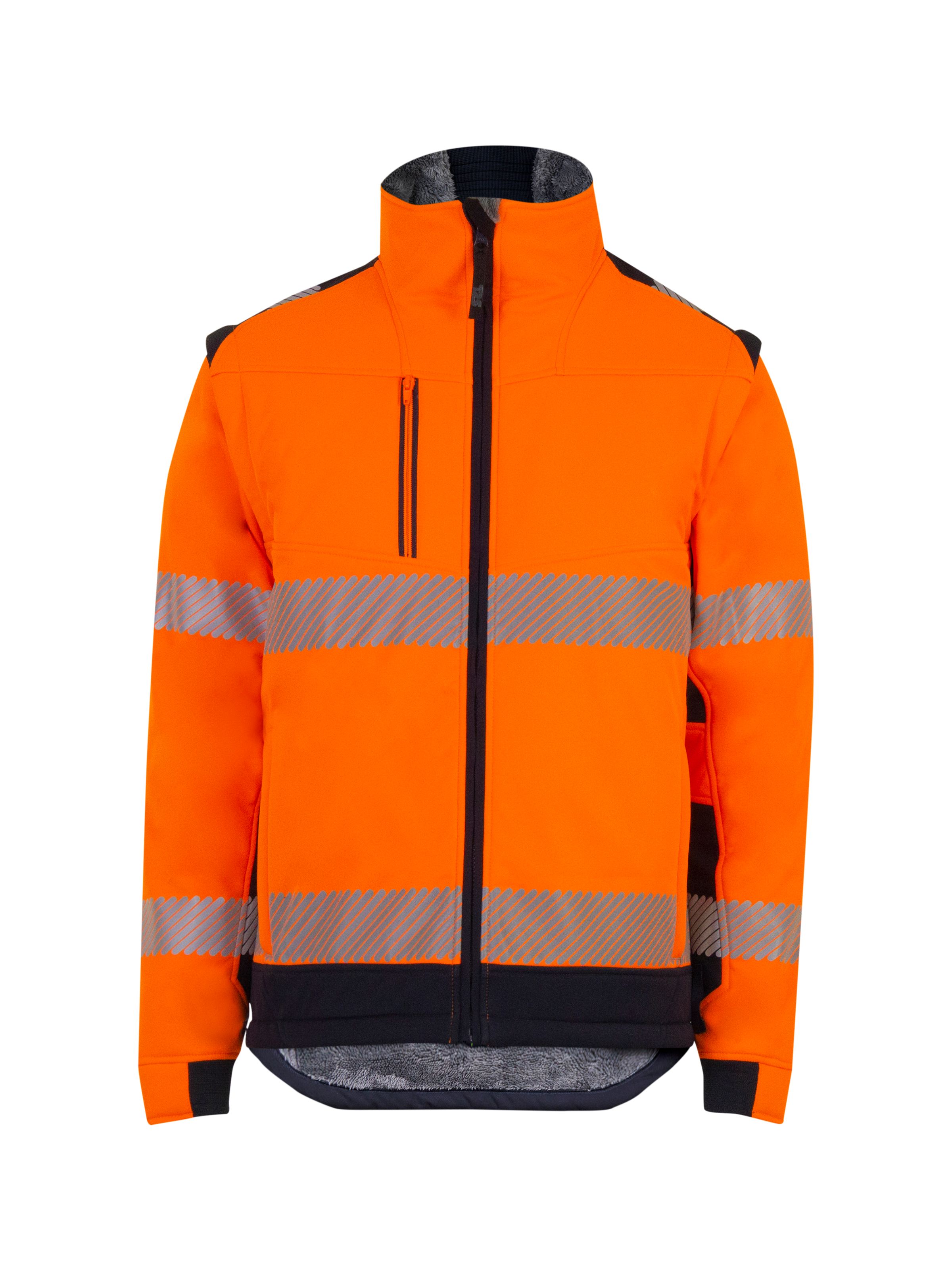 T2S SHERPA Orange Unisex Hi Vis Jacket, M