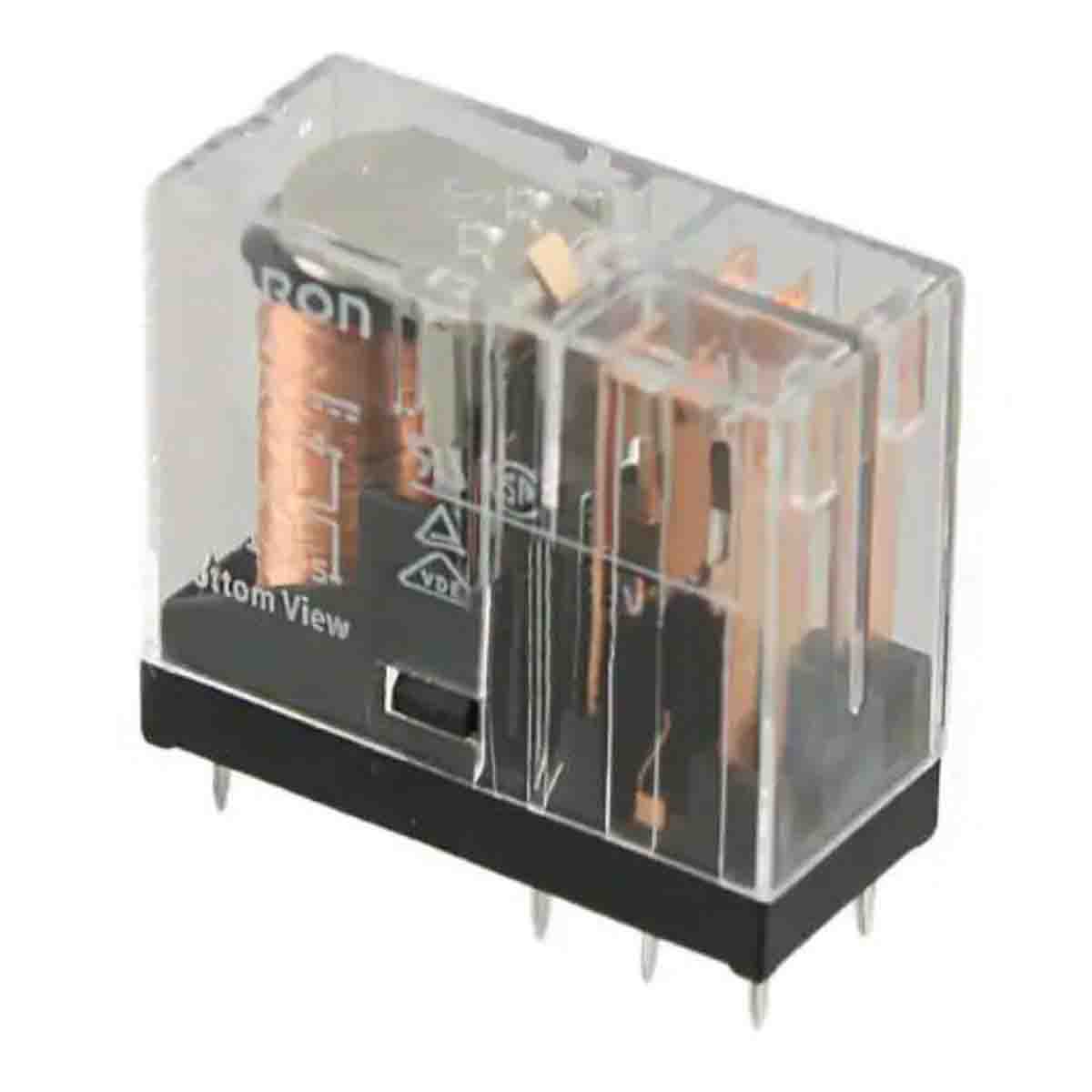 Omron PCB Mount Power Relay, 110V dc Coil, 5A Switching Current, DPDT