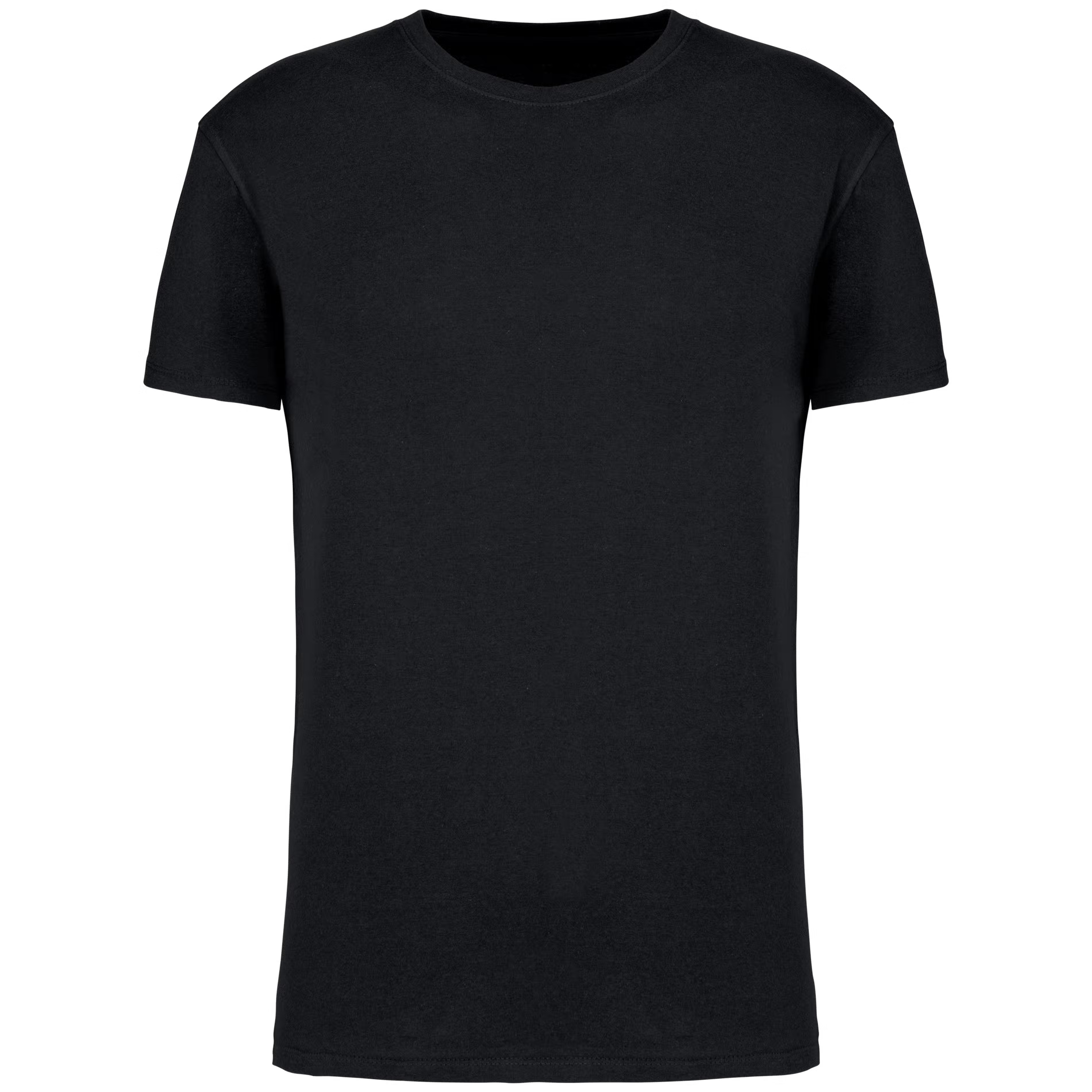 KARIBAN Black 100% Cotton Short Sleeve T-Shirt, UK- M, EUR- M