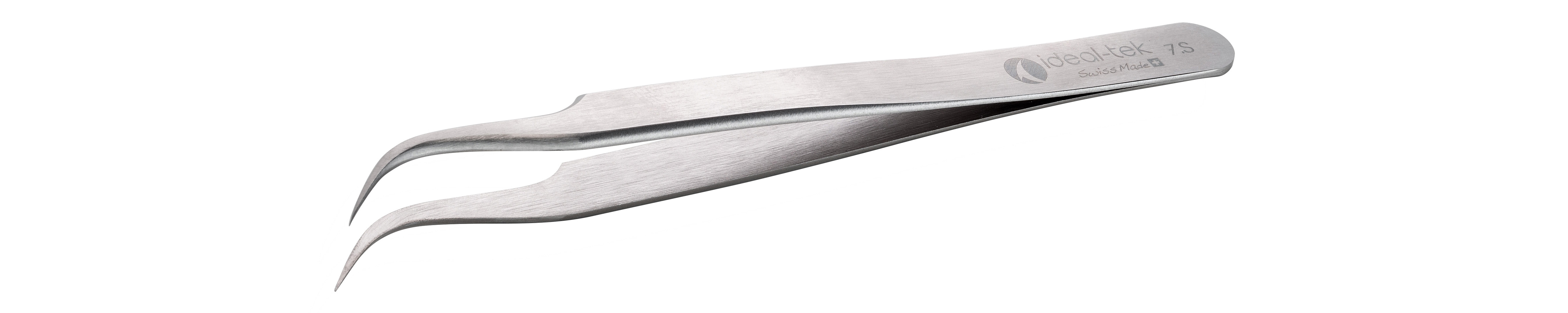 ideal-tek 120 mm, Stainless Steel, Curved, Tweezers