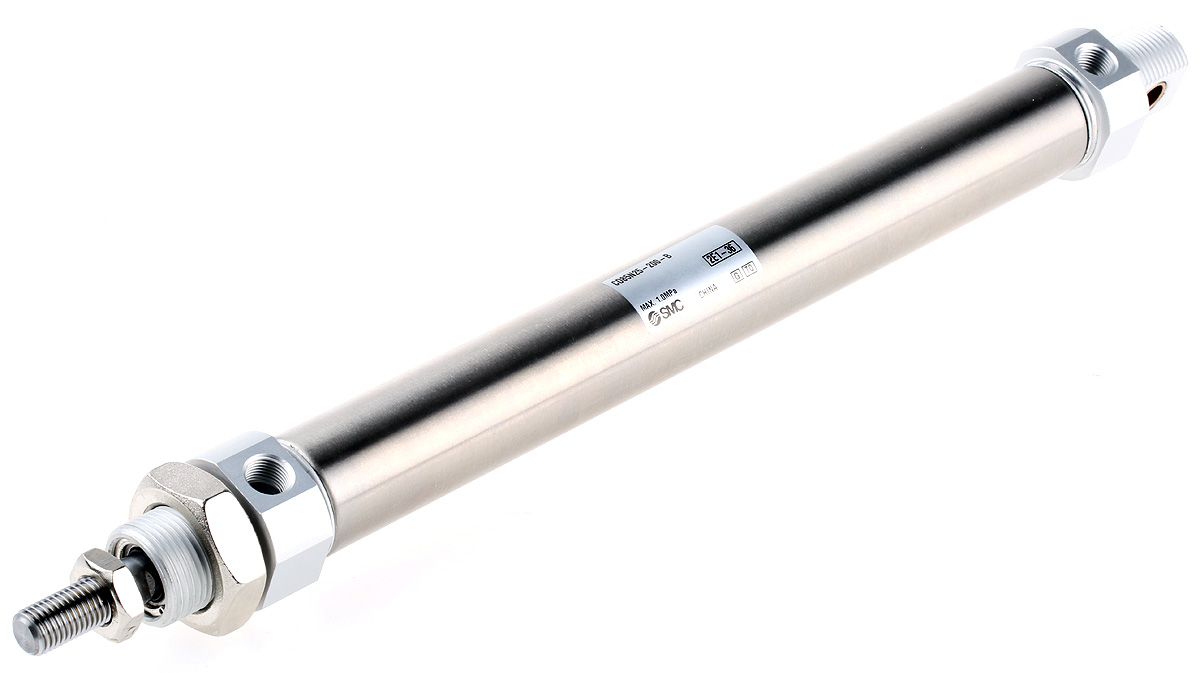 SMC 200 mm Pneumatic Piston Rod Cylinder - CD85 Series, Double Acting Acting
