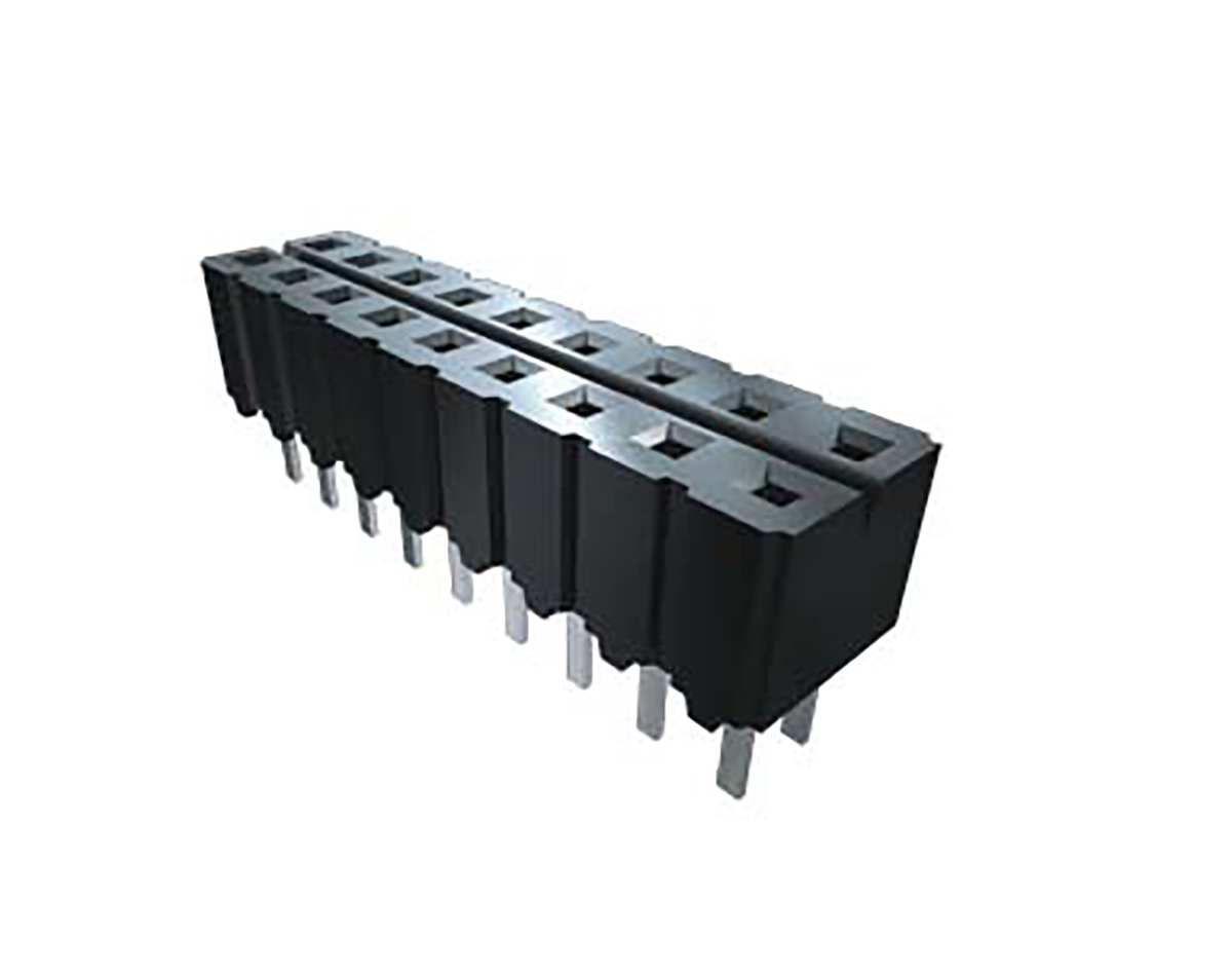 Samtec CES Series Straight Through Hole Mount PCB Socket, 5-Contact, 1-Row, 2.54mm Pitch, Solder Termination