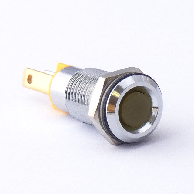 CML Innovative Technologies 1901X Series Yellow Panel Mount Indicator, 2.1V, 8mm Mounting Hole Size, Solder Tab