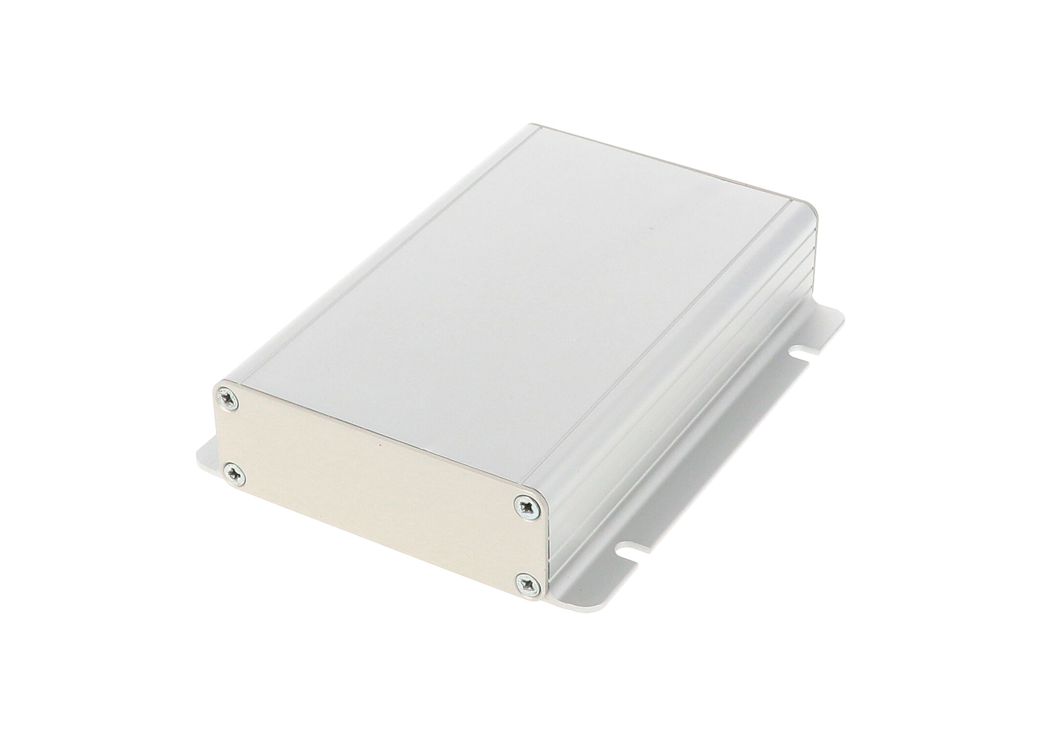 Hammond 1455F Series Clear Anodised Aluminium Enclosure, IP54, Flanged, Clear Lid, 121 x 78 x 28mm