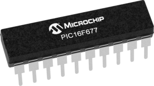 Microchip, 8 bit PIC, PIC16F677 Microcontroller, 40 MHz, 3.5kB FLASH, 20-Pin PDIP
