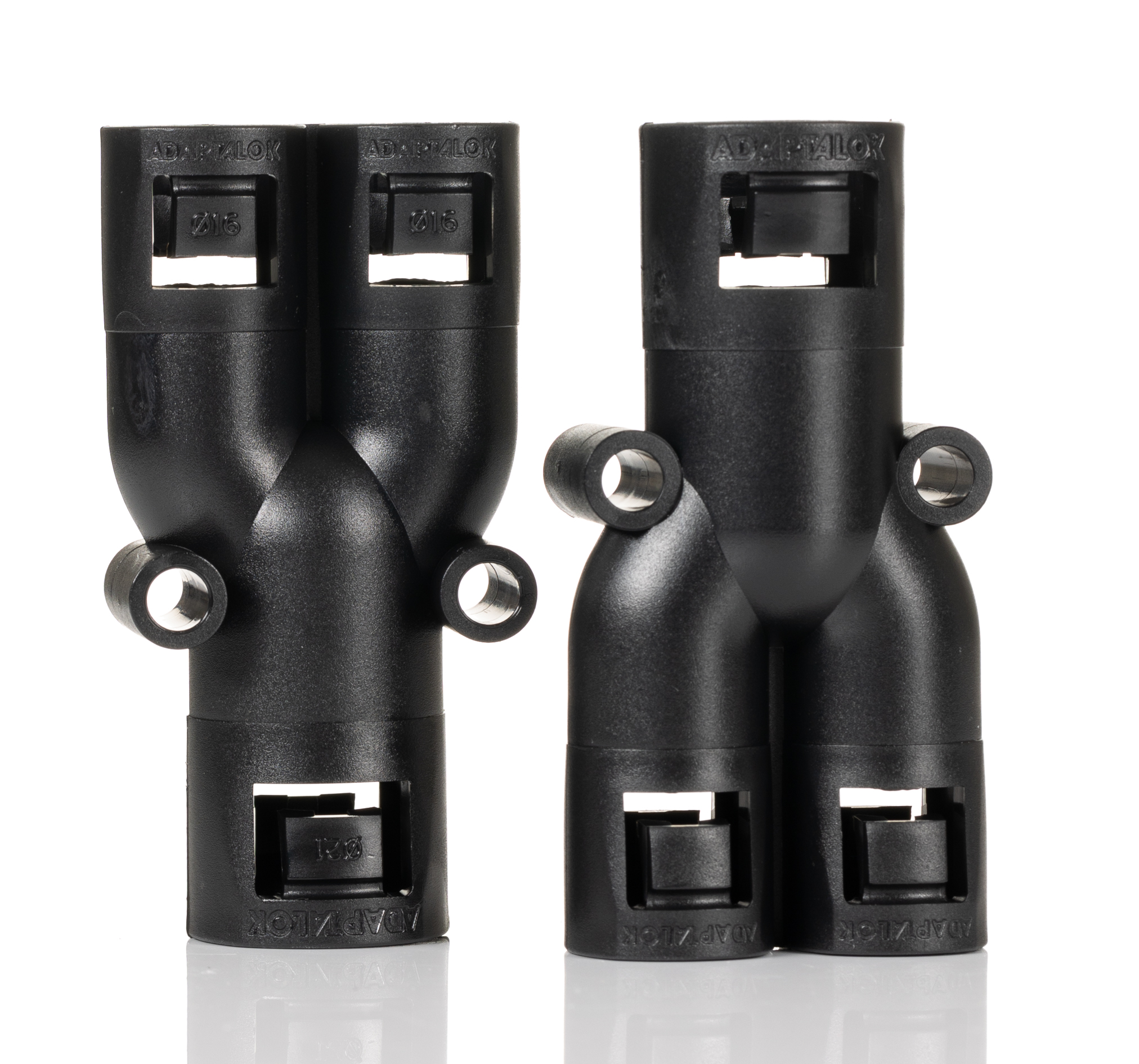Adaptaflex Y Piece, Conduit Fitting, 16mm Nominal Size, Nylon 66, Black IP66 rating