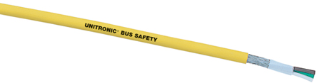 Lapp UNITRONIC BUS SAFETY Data Cable, 3 Cores, 0.75 mm² CSA 18 AWG, Screened, 50 m, Yellow Thermoplastic Polymer Sheath