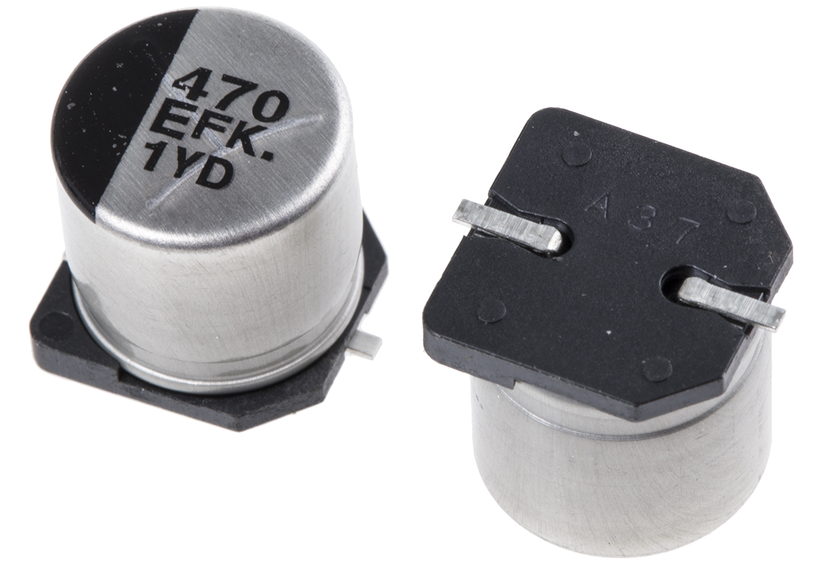 Panasonic 470μF Aluminium Electrolytic Aluminium Electrolytic Capacitor 25V dc, Surface Mount - EEEFK1E471AP