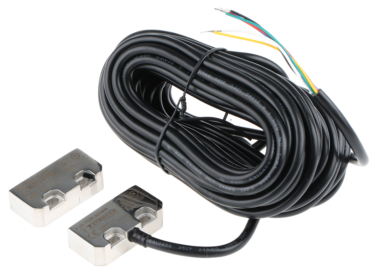 Omron F3S-TGR-N_R Series Magnetic Non-Contact Safety Switch, 24V dc, Stainless Steel Housing, NO/2NC, 10m Cable