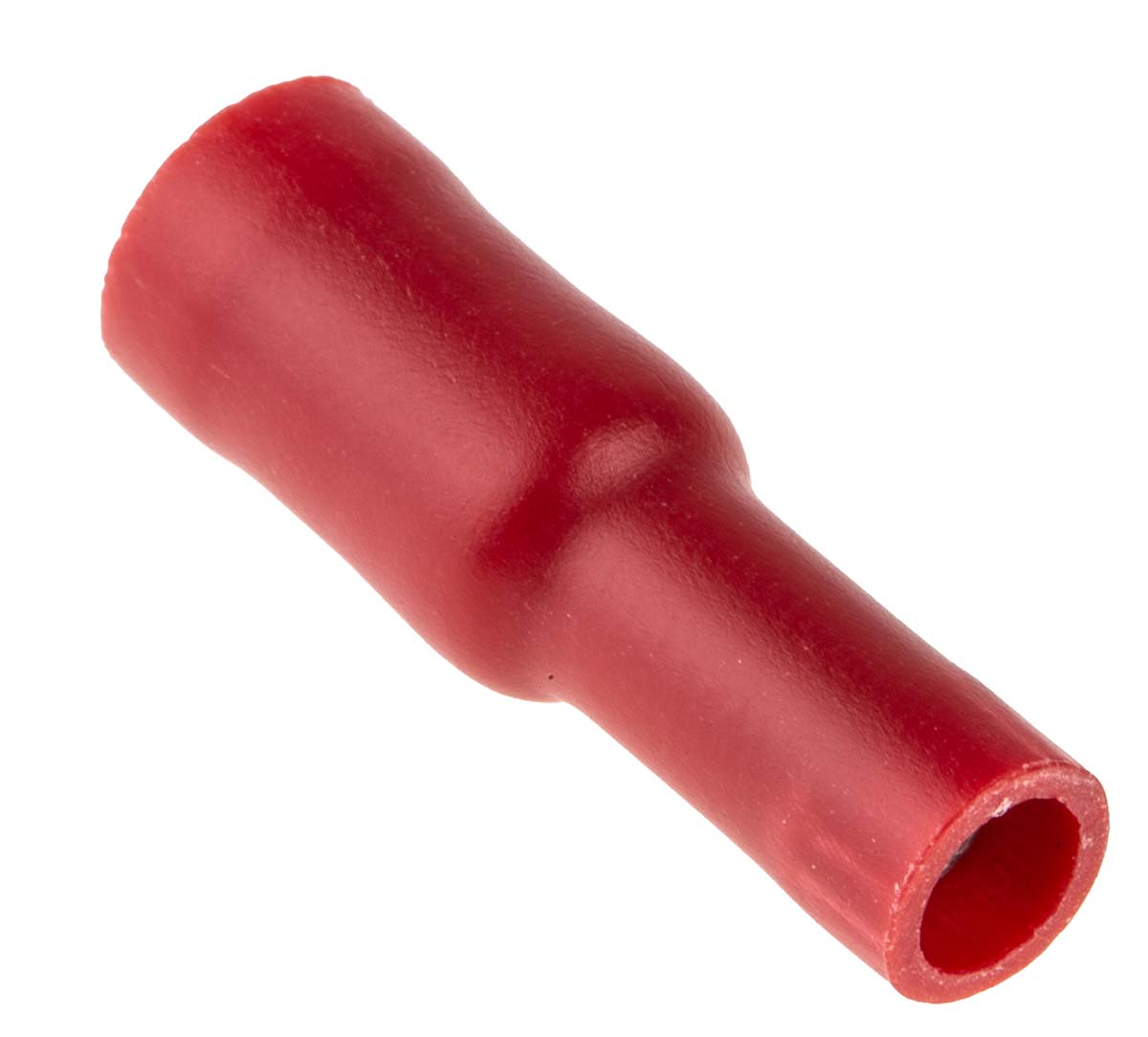 RS PRO Insulated, Red Crimp Bullet Connector, 0.5mm² to 1.5mm², 22AWG to 16AWG, 4mm Bullet diameter Female