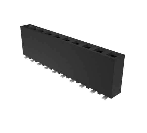 Amphenol Communications Solutions Surface Mount PCB Socket, 10-Contact, 1-Row, 2.54mm Pitch