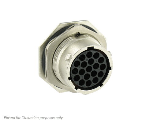 Souriau Sunbank by Eaton Circular Connector, 12 Contacts, Panel, Standard Connector, Socket, Female, IP68, IP69K, UT0