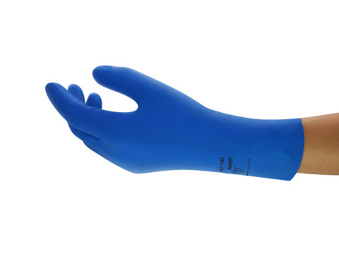 Ansell AlphaTec Yellow Cotton Flock Cotton Work Gloves, Size 7, Latex Coating