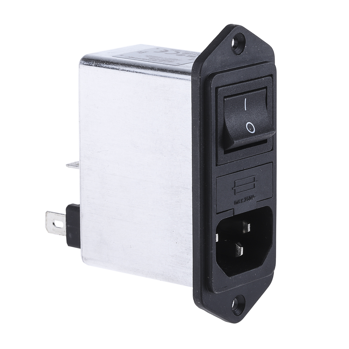 Schaffner 2A, 250 V ac Male Panel Mount IEC Filter 2 Pole FN282-2-06, Faston 2 Fuse