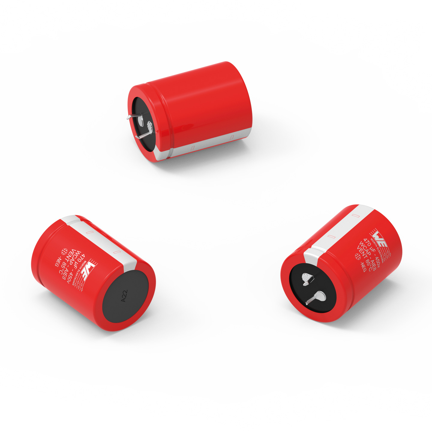 Wurth Elektronik 6800μF Aluminium Electrolytic Capacitor 63V dc, Snap-In - 861220786020