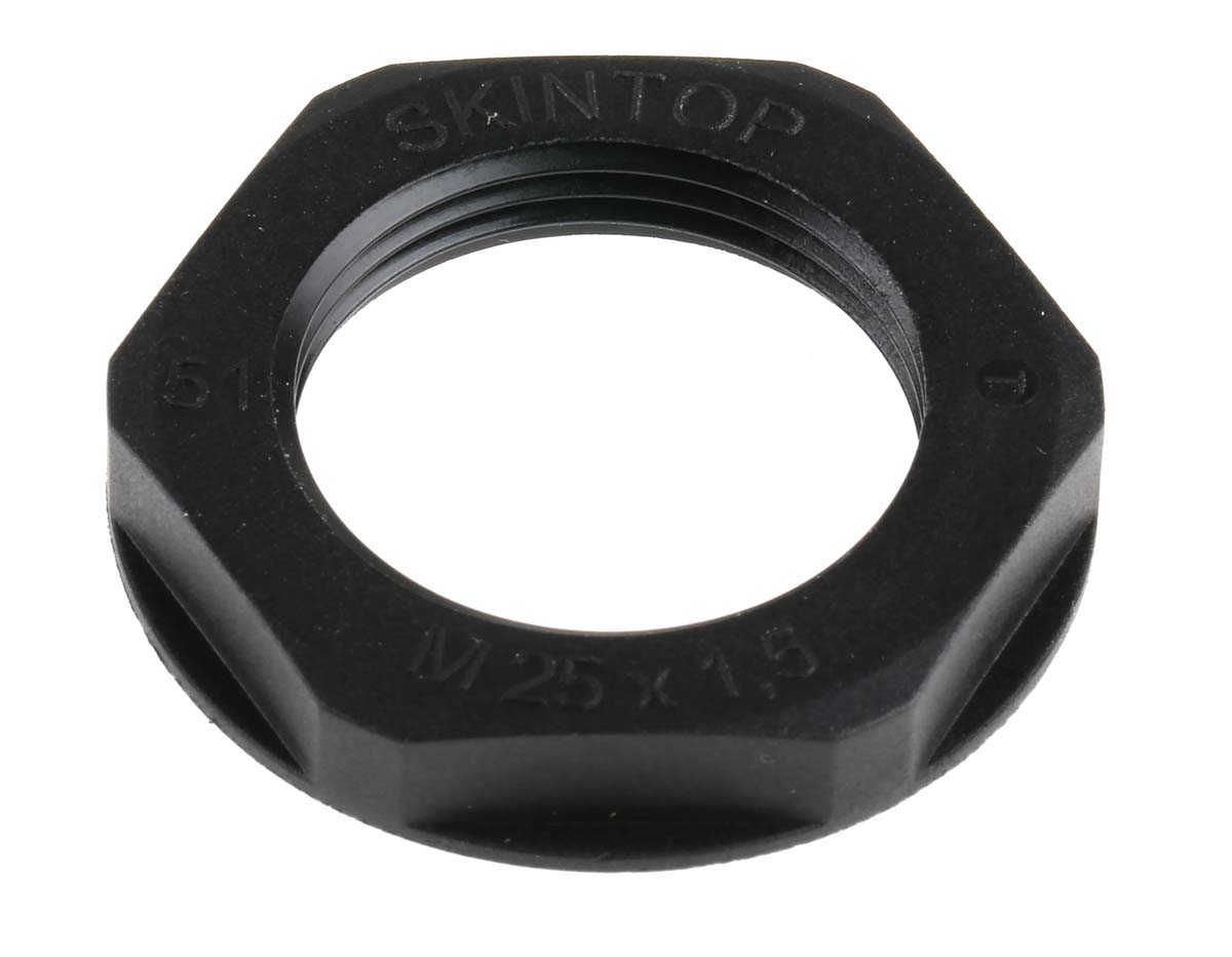 Lapp Black Fibreglass PA Cable Gland Locknut, M25 Thread, IP68
