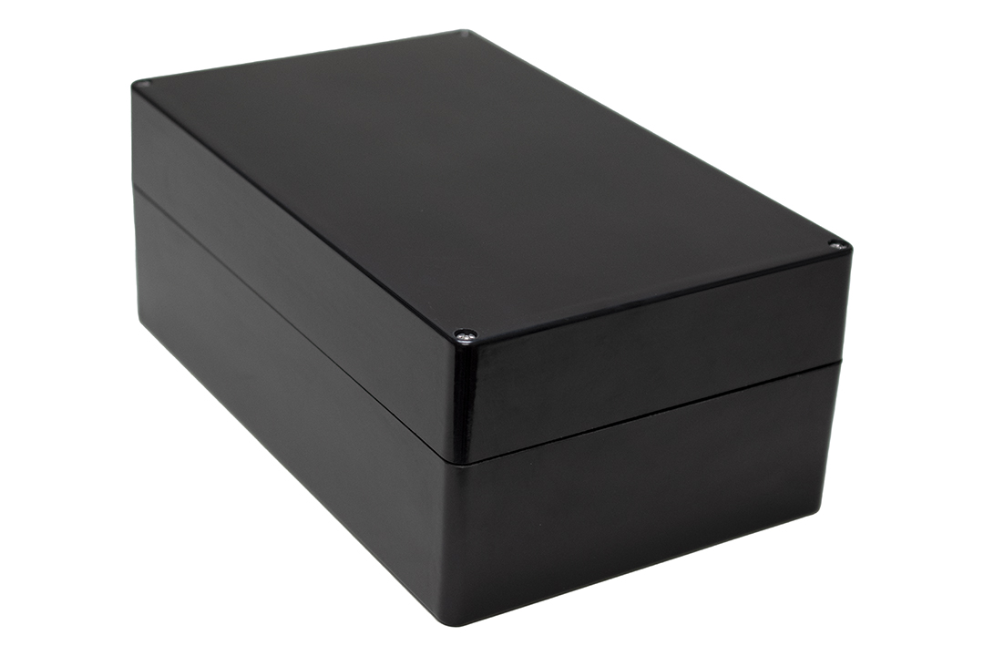 Hammond 1590ZGRPBK Series Black Fibreglass Reinforced Polyester Enclosure, IP66, 400 x 250 x 161mm