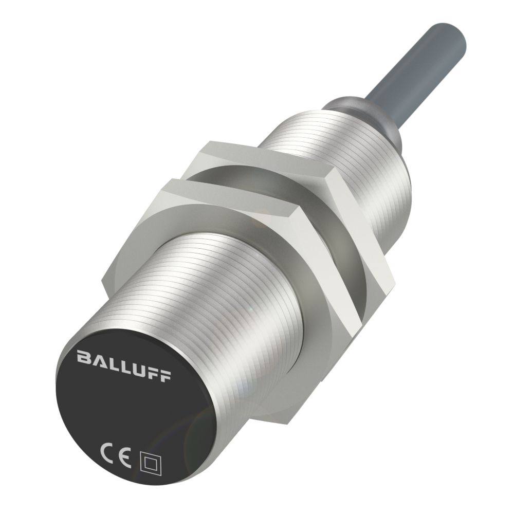 BALLUFF Inductive Threaded Barrel Proximity Sensor, M18, 8 mm Detection, PNP NO, 10 → 30 V dc