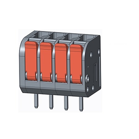 Amphenol Industrial QT05ASB83V0000G Series PCB Terminal Block, 5-Contact, 5mm Pitch, PCB Mount, 1-Row, Solder Pin
