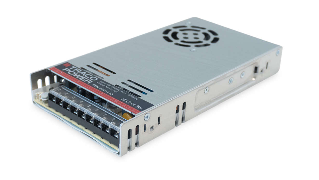 TRACOPOWER AC-DC Power Supply, TXN 350-115, 15V dc, 22A, 330W, 1 Output, 90 → 264V ac Input Voltage
