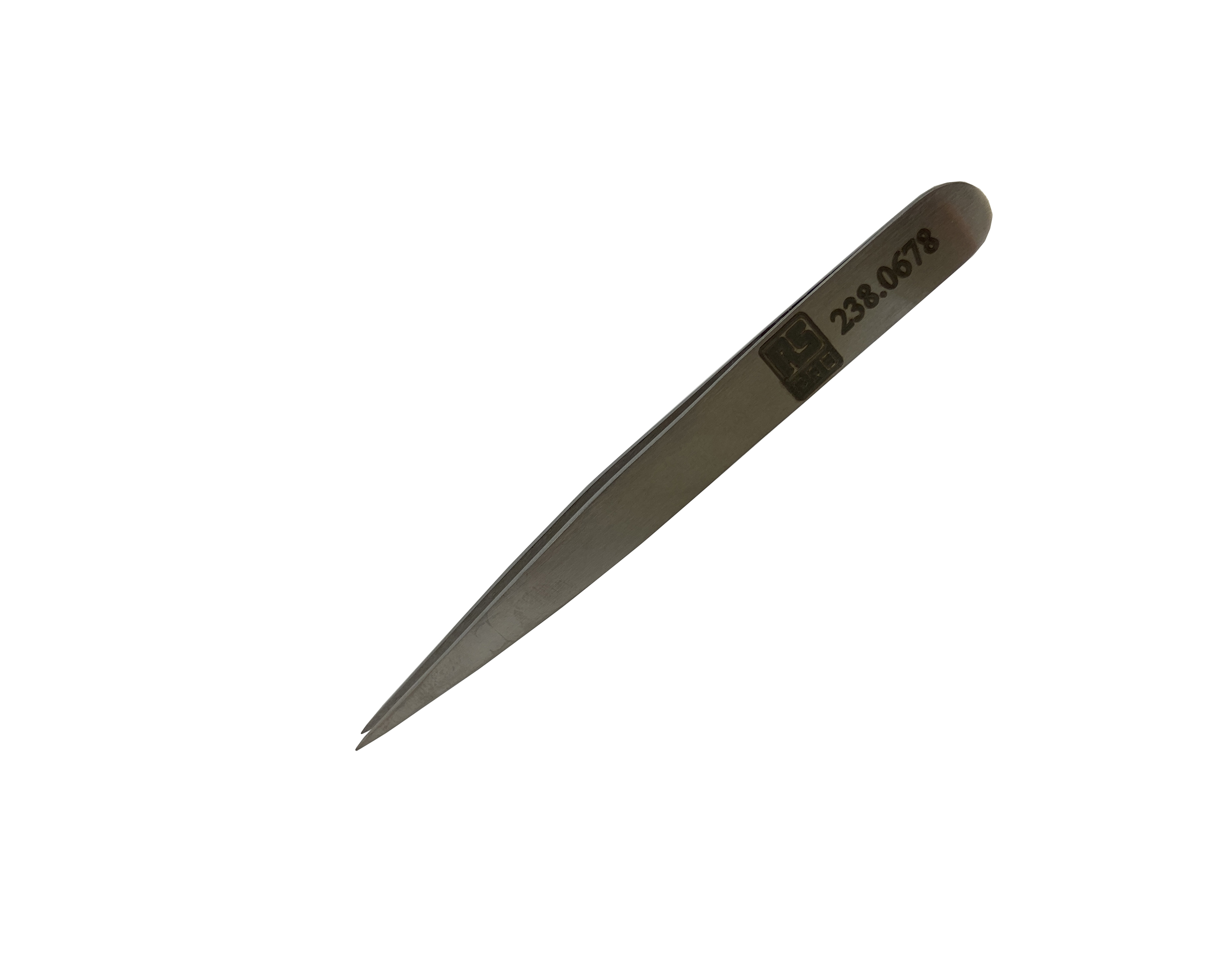 RS PRO 90 mm, Low Carbon Austenitic Steel, Flat; Fine, Tweezer