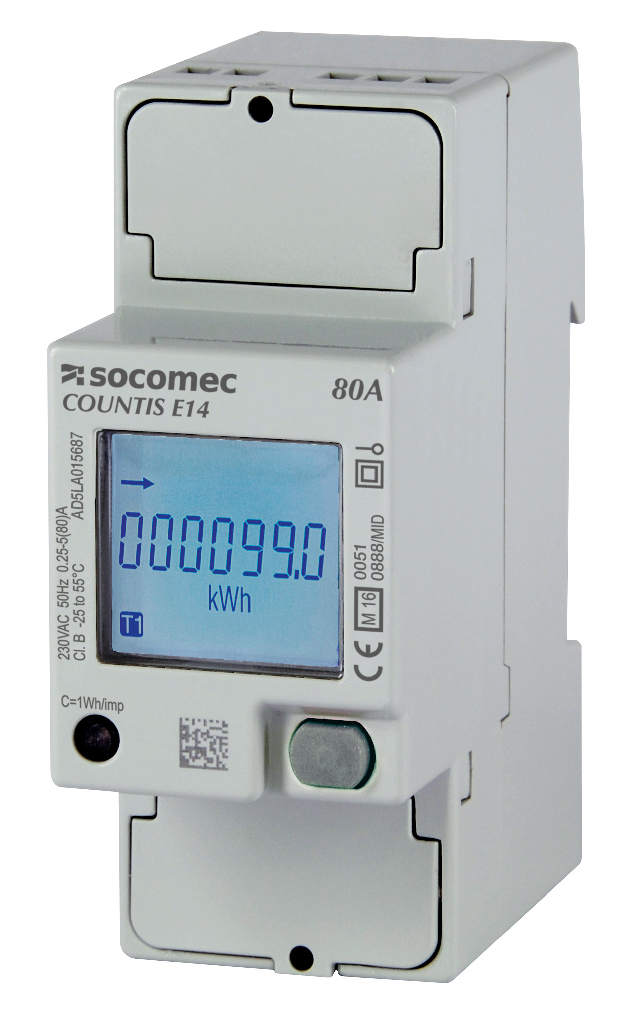 Socomec 1 Phase LCD Energy Meter