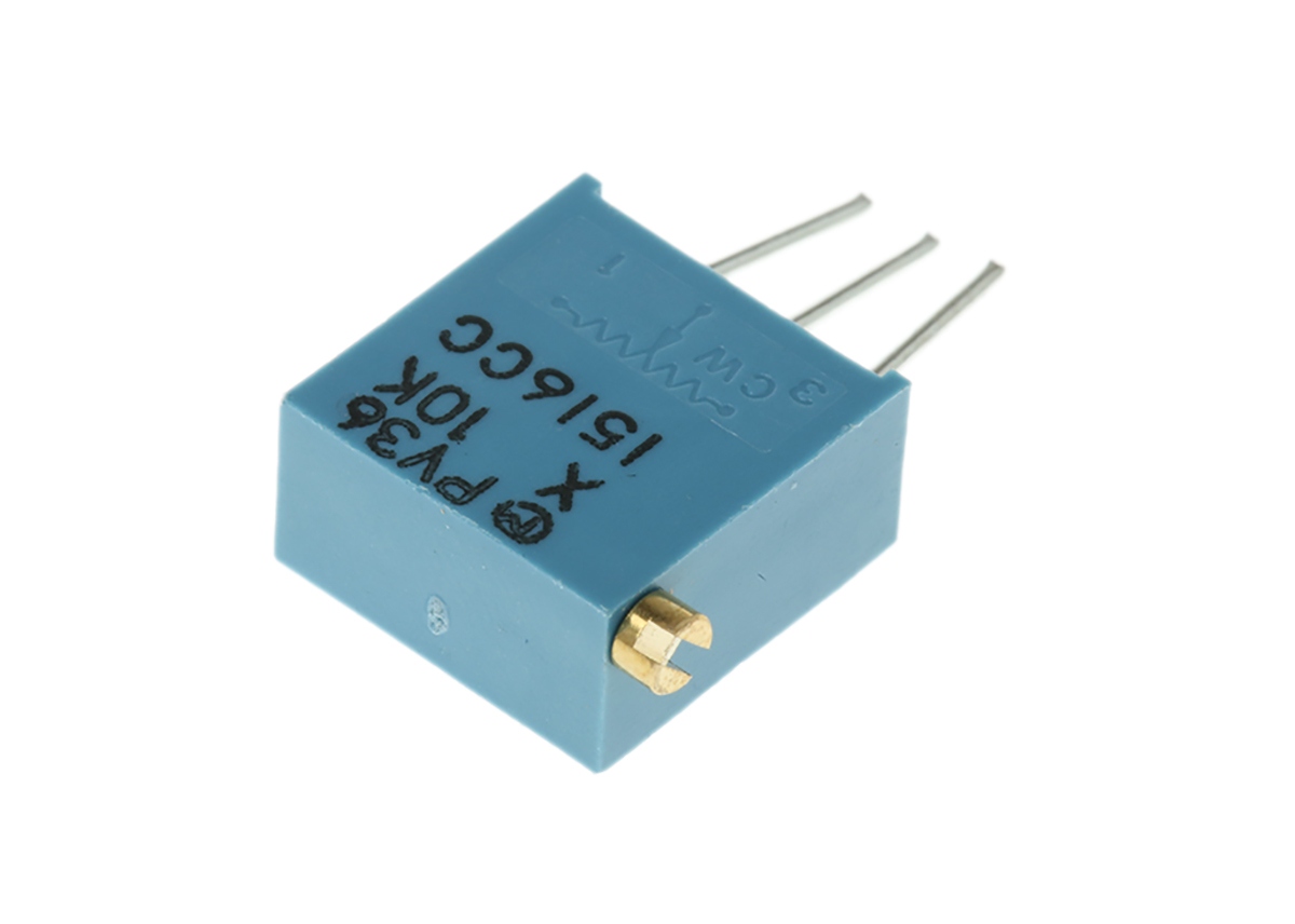 10kΩ, Through Hole Trimmer Potentiometer 0.5W Side Adjust Bourns, PV36