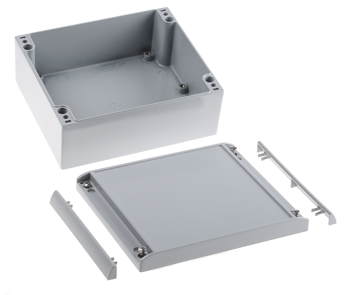 ROLEC AluCASE Series Grey Die Cast Aluminium Enclosure, IP67, Grey Lid, 200 x 170 x 90mm