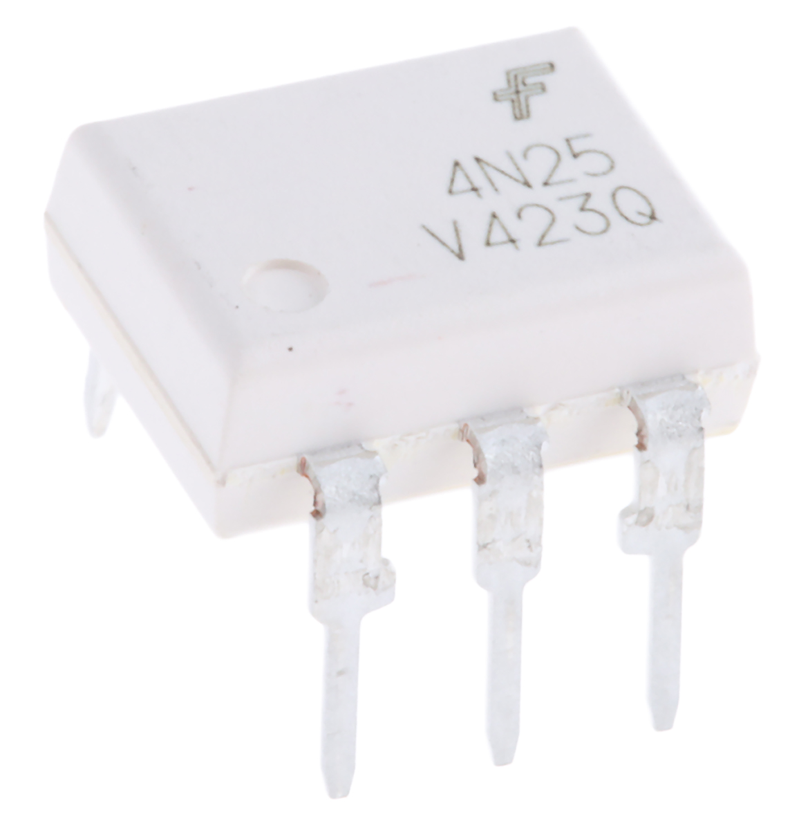 onsemi, 4N25VM DC Input Transistor Output Optocoupler, Through Hole, 6-Pin DIP