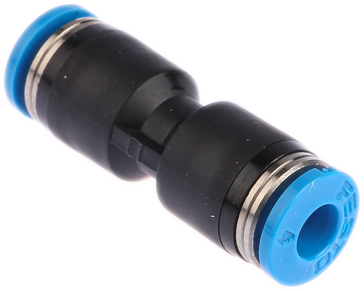 Festo QS Series Straight Tube-to-Tube Adaptor, Push In 4 mm to Push In 4 mm, Tube-to-Tube Connection Style, 153031