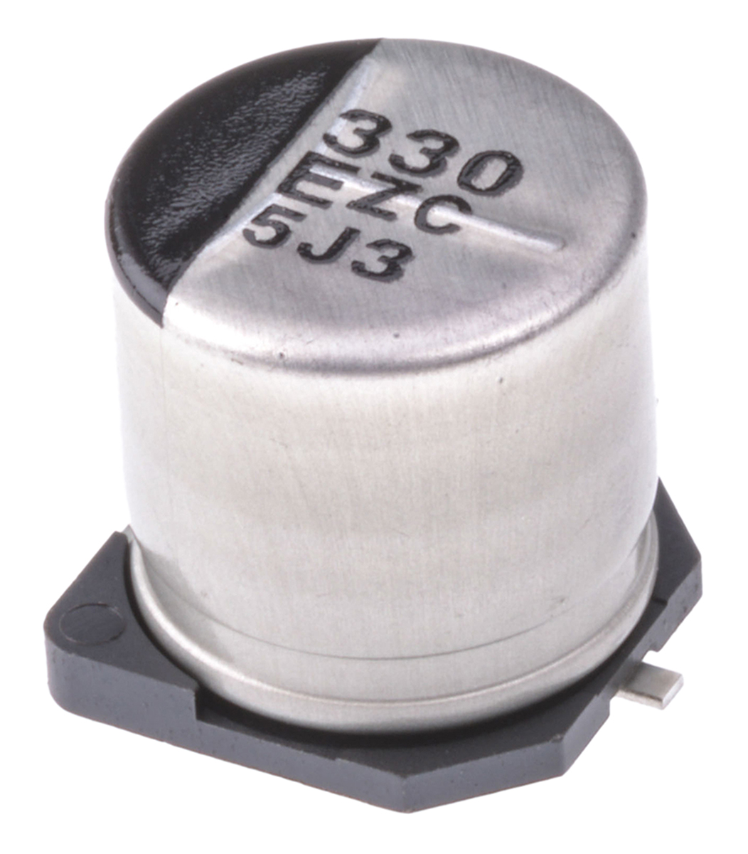 Panasonic 330μF Surface Mount Polymer Capacitor, 25V dc