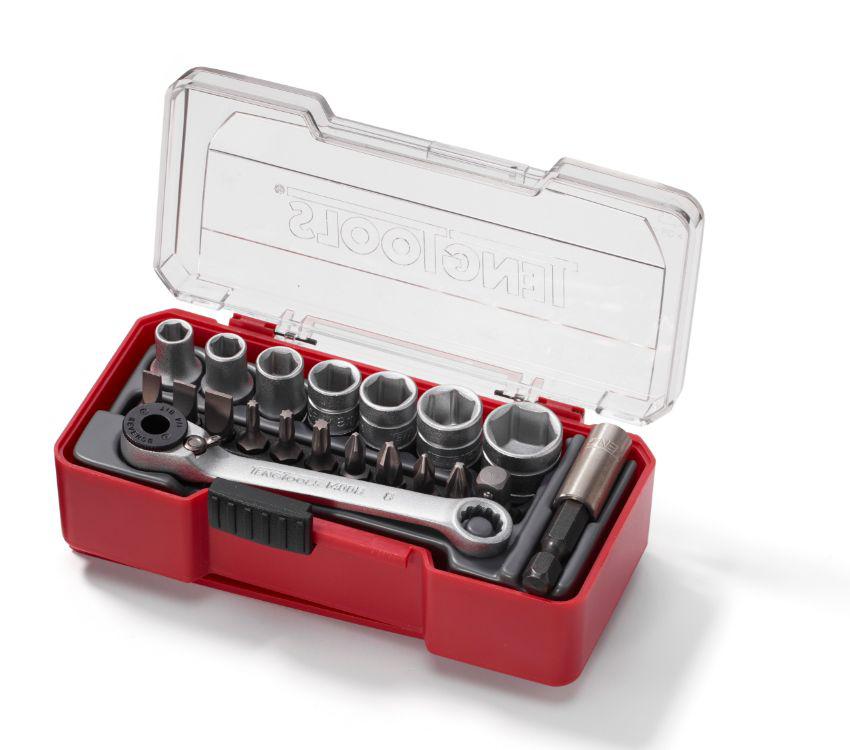 Teng Tools 20-Piece Metric 1/4 in Standard Socket/Bit Set with Ratchet