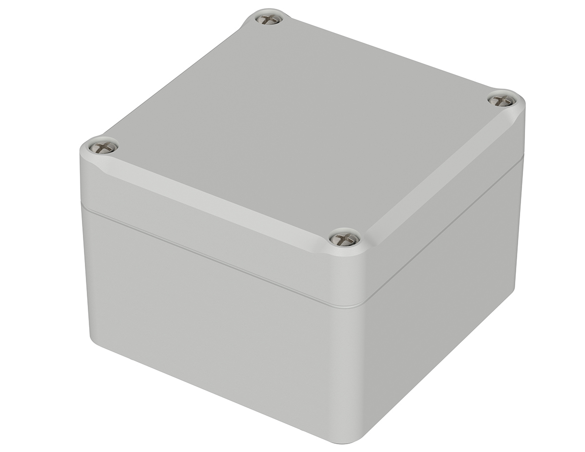 Bopla Euromas II Series Light Grey ABS Enclosure, IP65, Light Grey Lid, 82 x 80 x 57mm