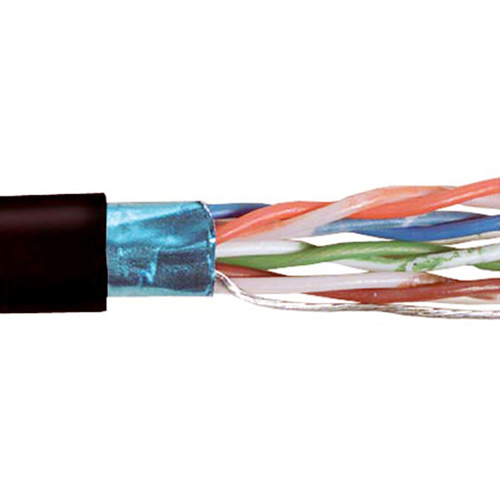 L-Com TFC Series Twisted Pair Cable, 8 Cores, Screened, 26 AWG, 1000ft, Screened Shield, Cat5e Cable