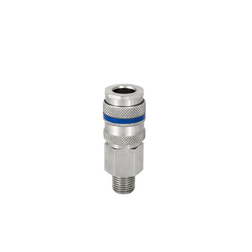 RS PRO Brass, Steel Female Pneumatic Quick Connect Coupling, R 3/8 Male Threaded