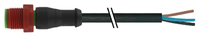 Murrelektronik Limited Female 4 way Threaded to Free End Power Cable, 3 m