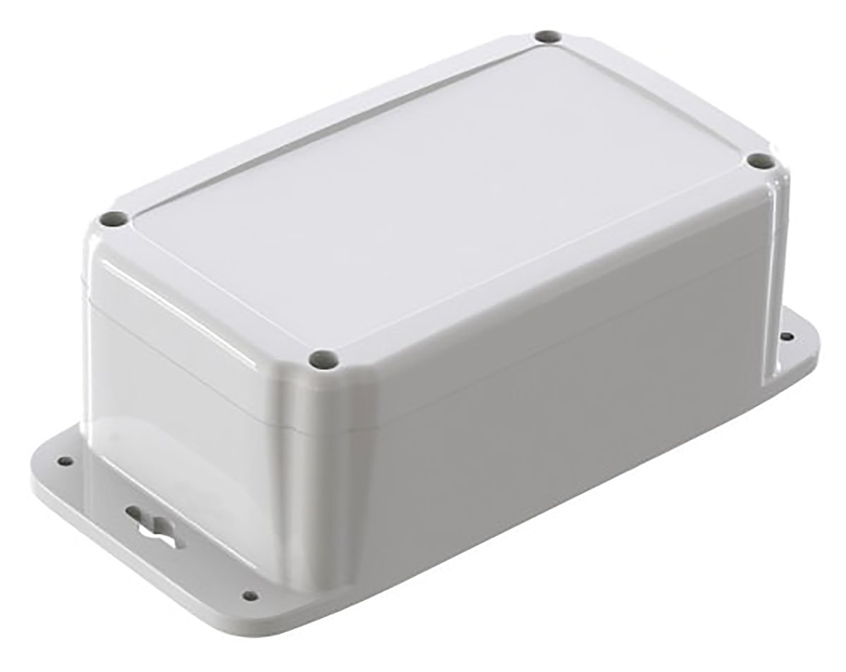 CAMDENBOSS 72 Series Grey Polycarbonate Enclosure, IP66, Flanged, Grey Lid, 222.3 x 133.4 x 83.8mm